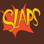 Slaps. Logo. Brun kontur. Nett